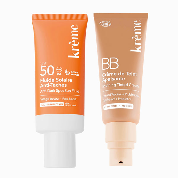 Duo Fluide Solaire Anti-Taches et BB Crème Apaisante